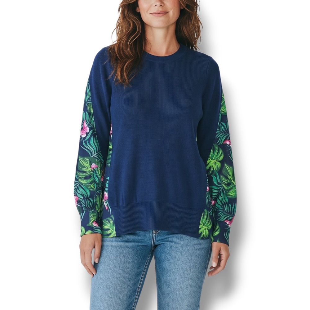 Sandrine Rose x Free People Sweater Women's Small S French Tropical Butterfly